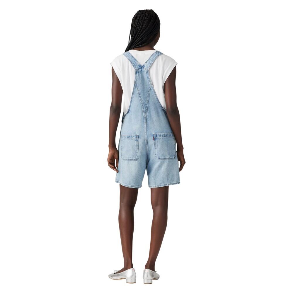 Salopette Corto Jeans Vestibilità Rilassata Donna Levis Blu 3/3