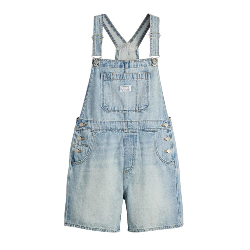Salopette Corto Jeans Vestibilità Rilassata Donna Levis Blu 2/3