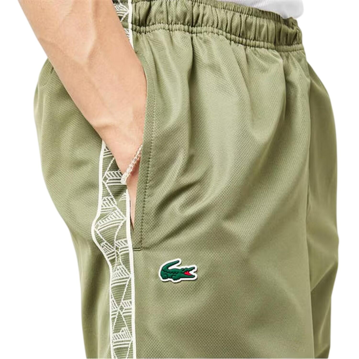 Pantaloni Da Jogging Striscia Laterale Uomo Lacoste Verde Kaki 5/5