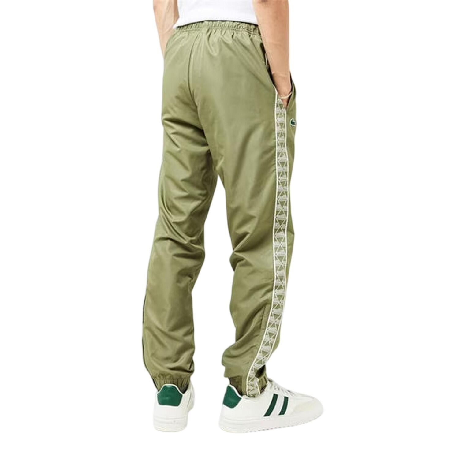 Pantaloni Da Jogging Striscia Laterale Uomo Lacoste Verde Kaki 4/5