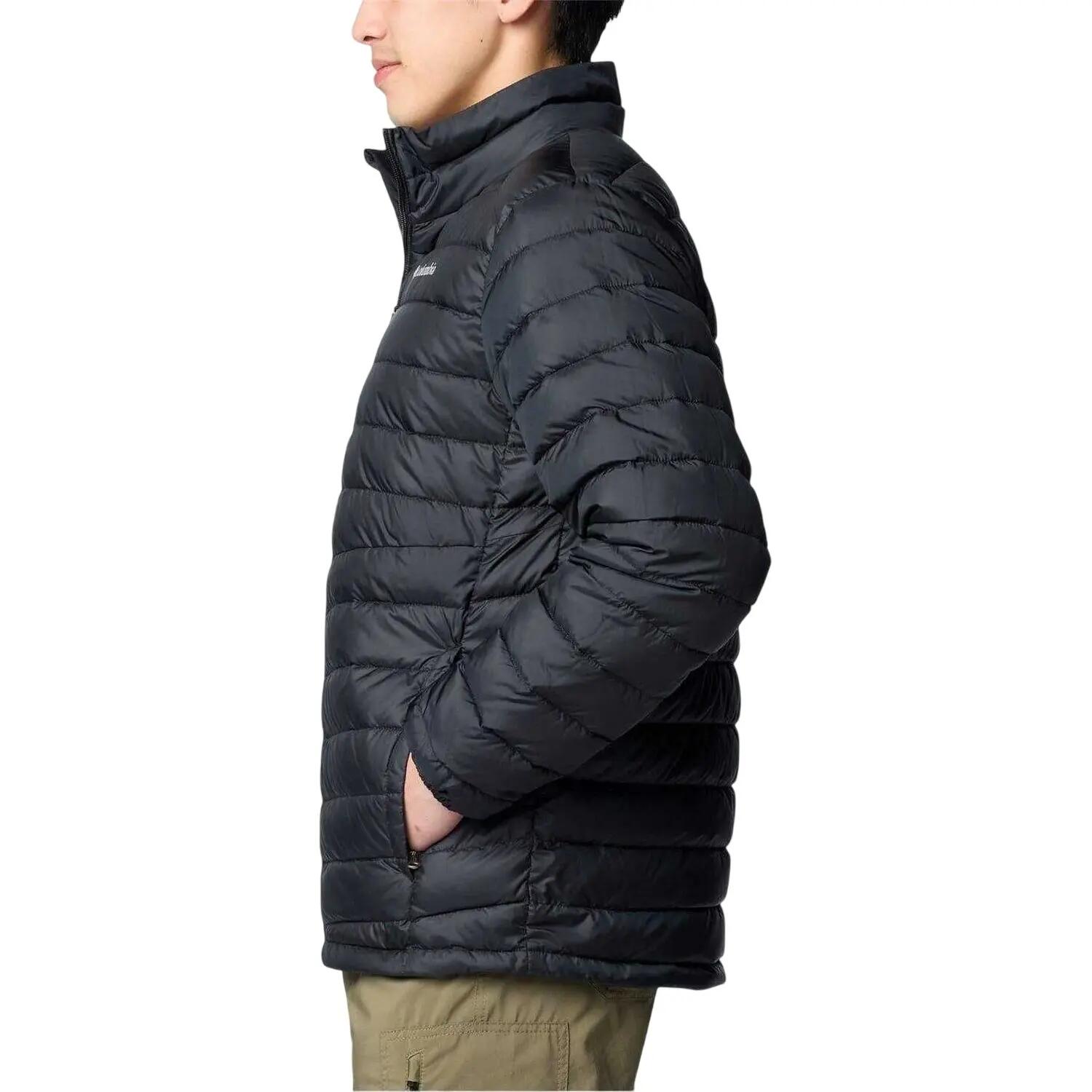 Mens Fosters Patterned Insulated Insulated Puffer Jacket (Black) 3/3