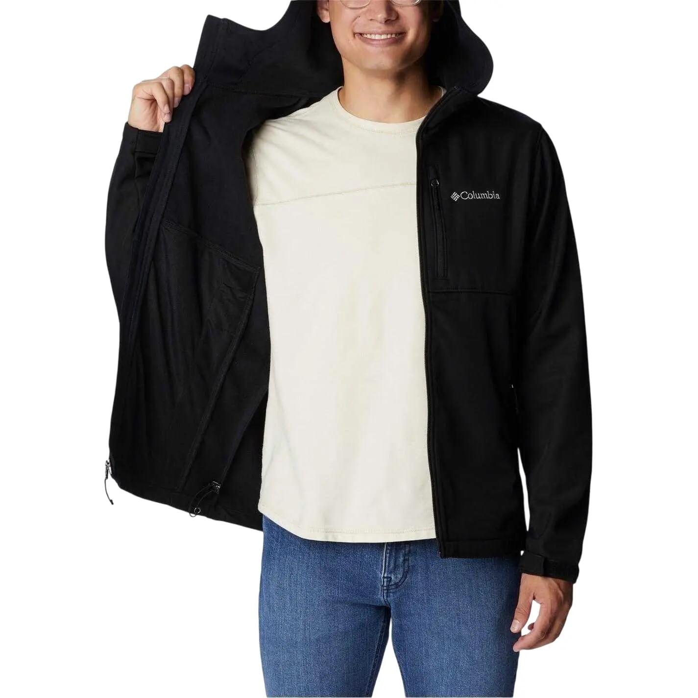 Ascender 2 Regular softshelljas voor heren (Zwart) 3/7