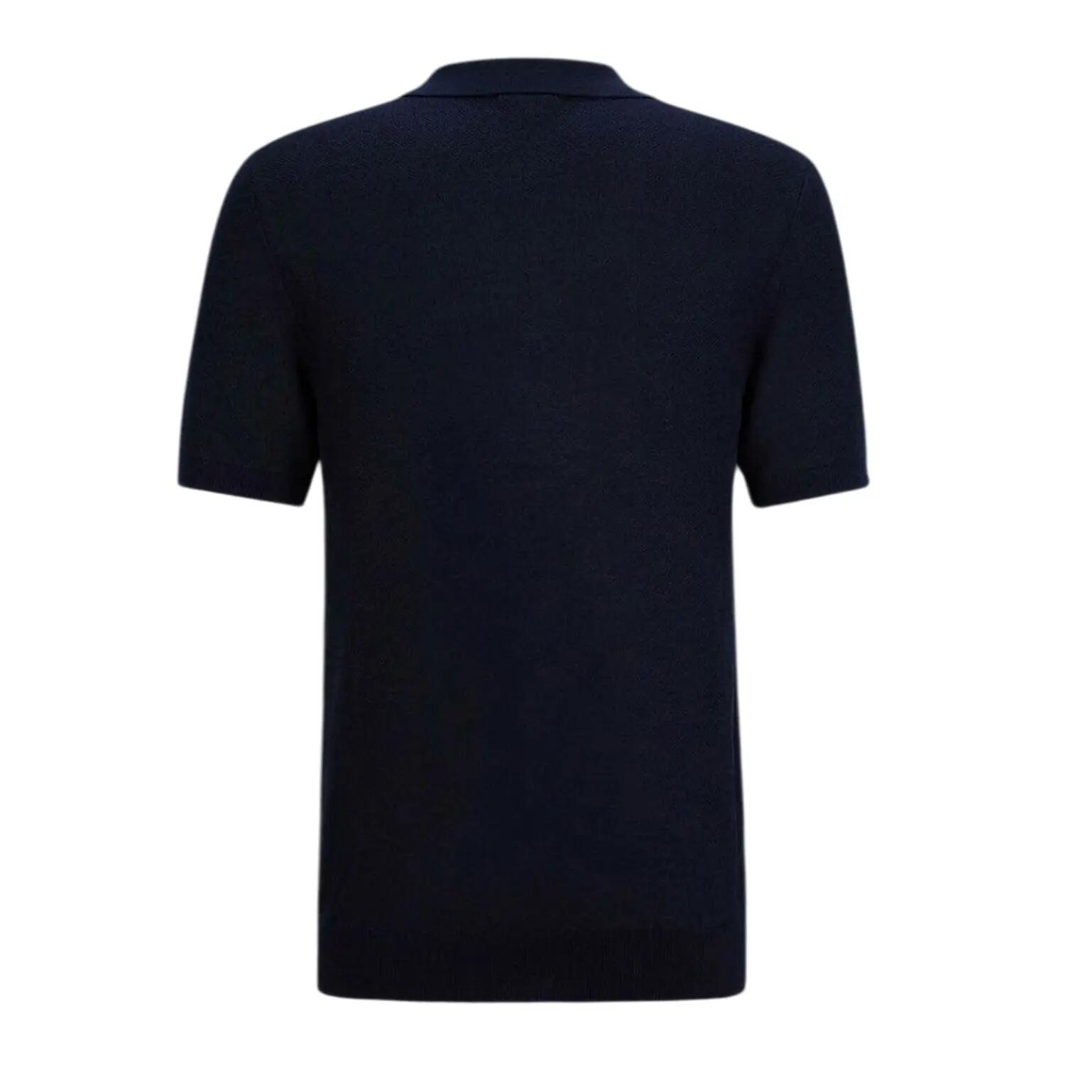 Maglietta Polo Regolare Scollo A V Uomo Boss Tempio Blu Scuro 2/2