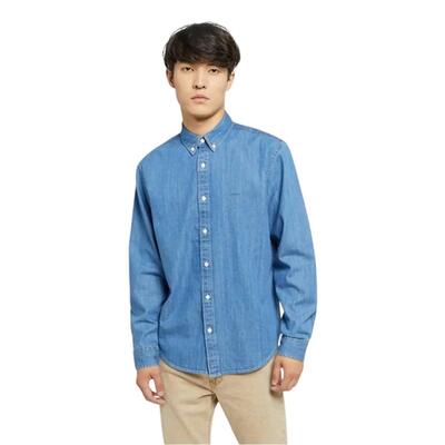 Camicia Button Down Jeans Uomo Levis Authentic Blu