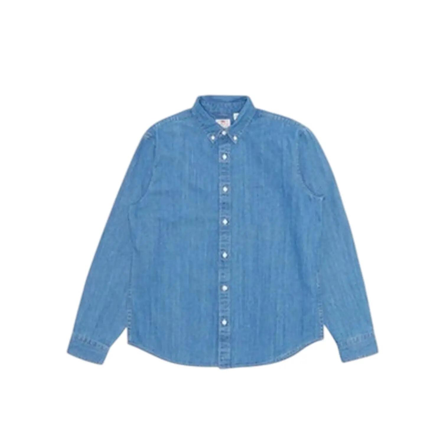 Camisa Abotonada Authentic de Vaquera para Hombre Azul 2/4