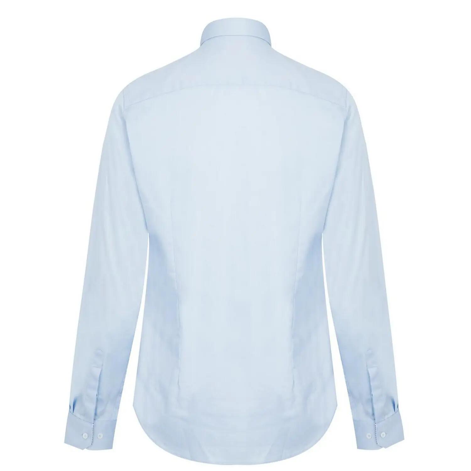 Mens Islass Slim LongSleeved Shirt (Ice Blue) 3/3