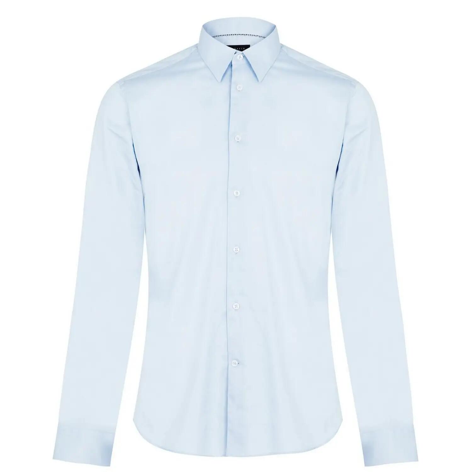 Mens Islass Slim LongSleeved Shirt (Ice Blue) 2/3