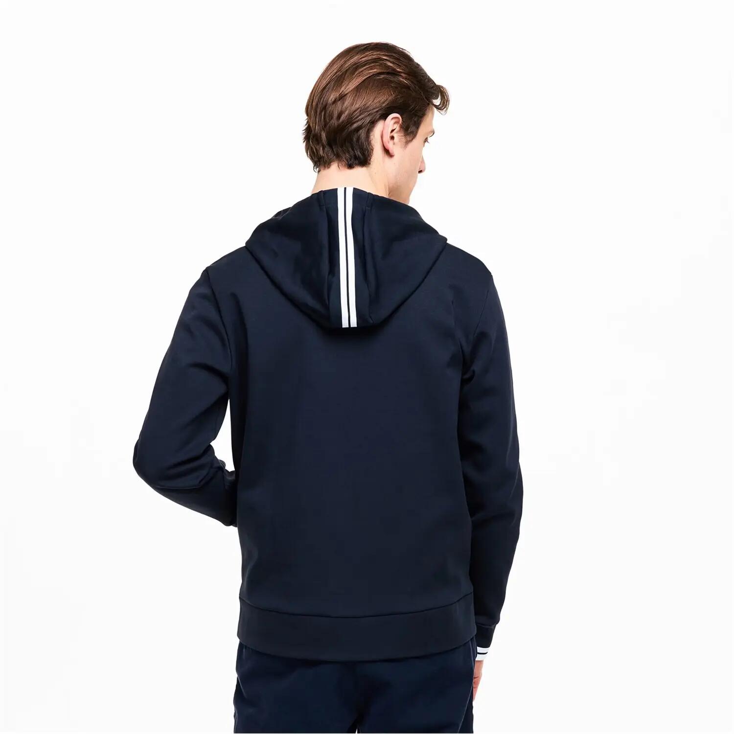 Felpa Con Cappuccio E Zip Intera Sport Elasticizzato Uomo Boss Blu Scuro 4/4