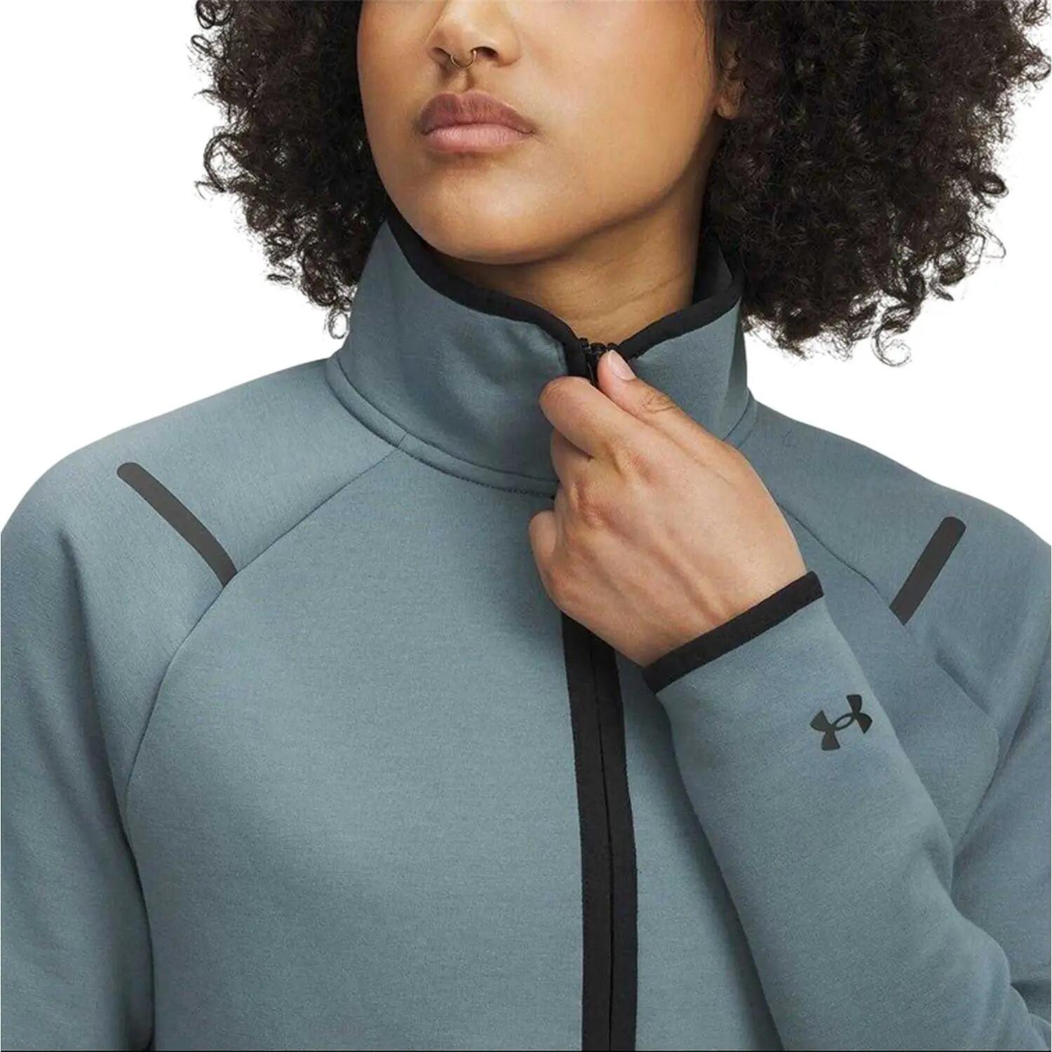 "Unstoppable" Sweatshirt für , mit kurzem Reißverschluss, Fleece Damen Grau 4/6