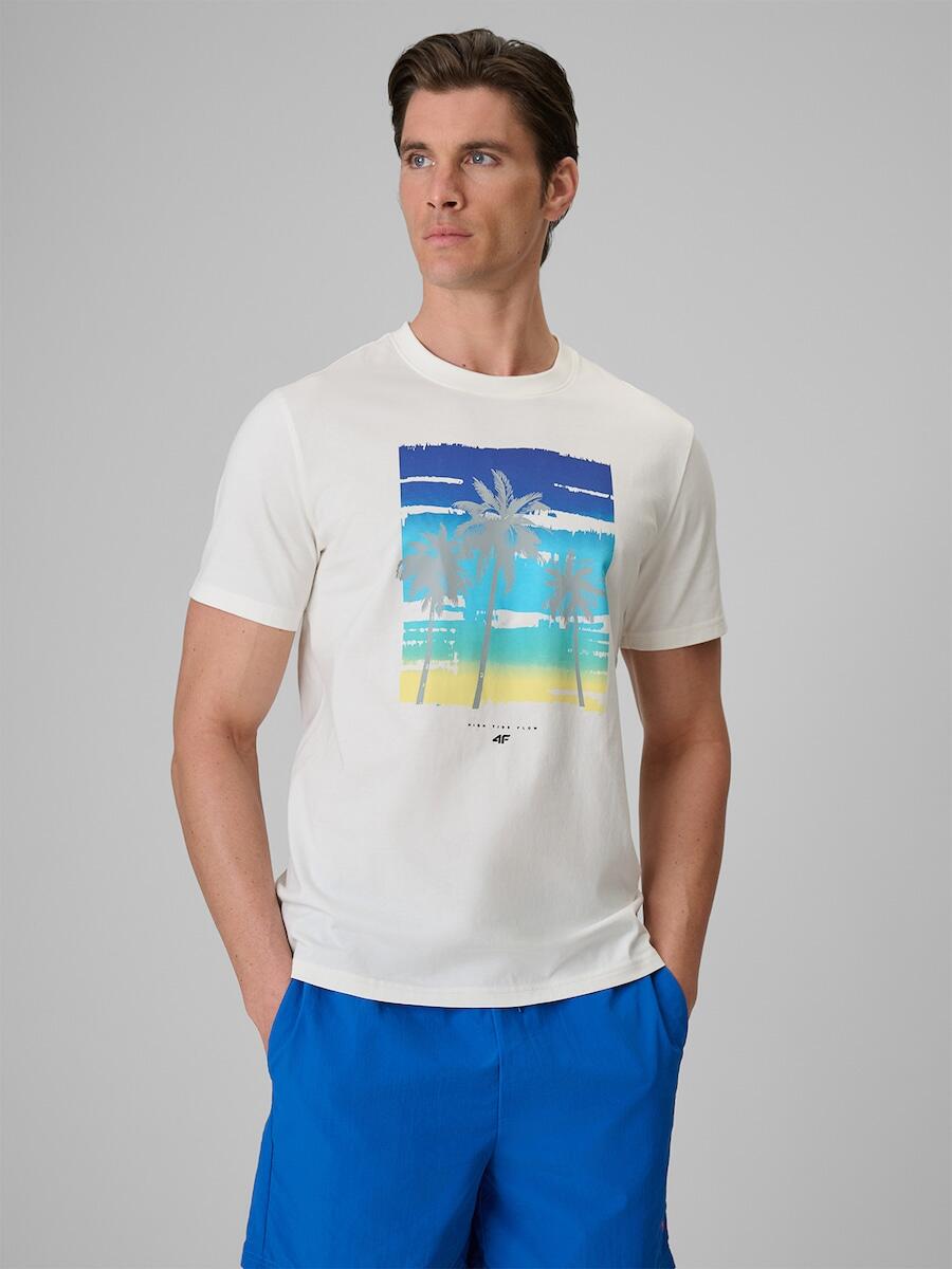 T-shirt bawełniany męski 4F 4FRSS26TTSHM4291