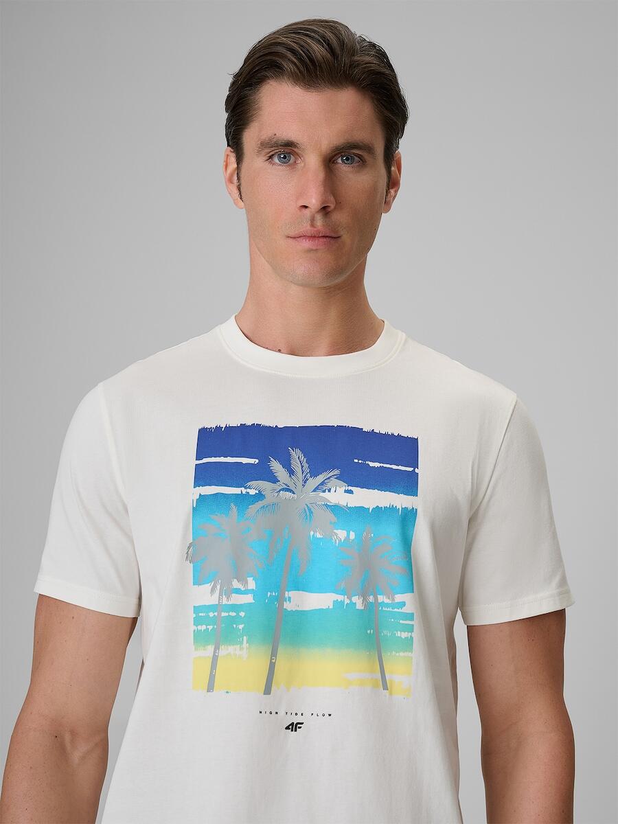 T-shirt bawełniany męski 4F 4FRSS26TTSHM4291 3/7