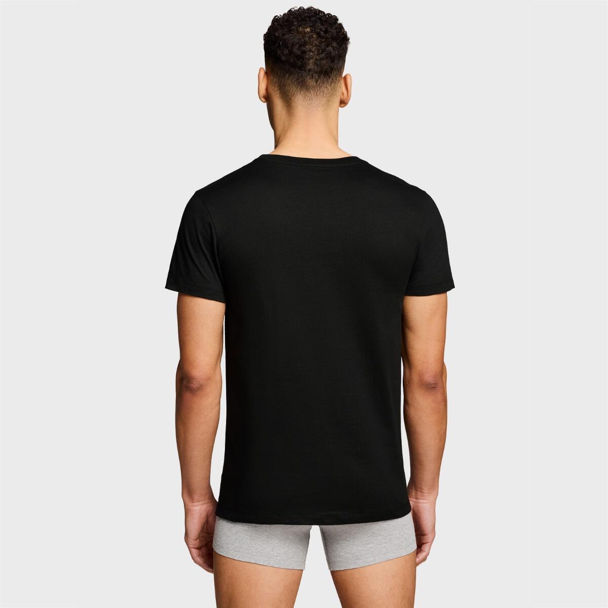 Everyday ronde hals T-shirt 2-pack – Black – M 3/7