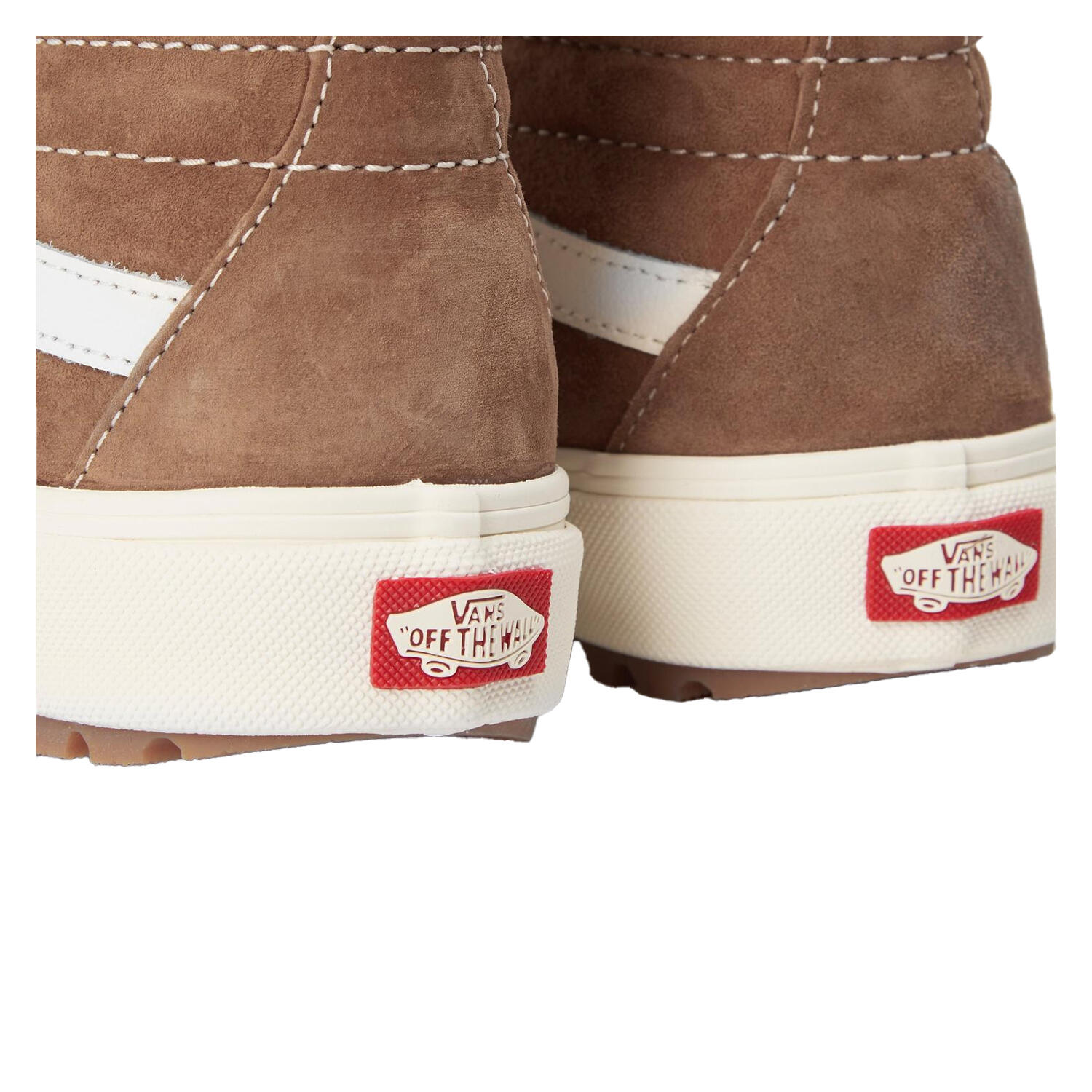 Womens/Ladies Side Stripe Suede Hightop Platform High Top Trainers (Dachshund) 4/4