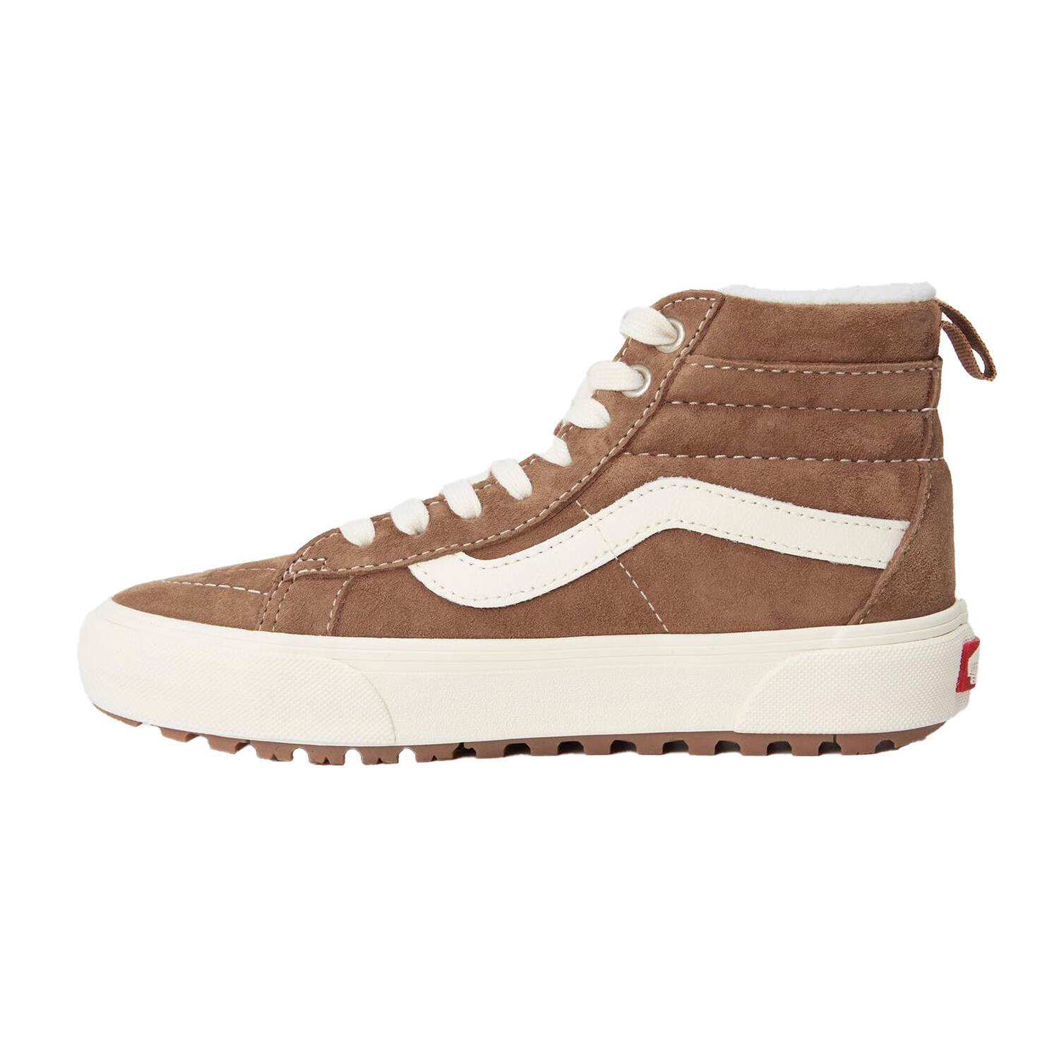 Womens/Ladies Side Stripe Suede Hightop Platform High Top Trainers (Dachshund) 2/4