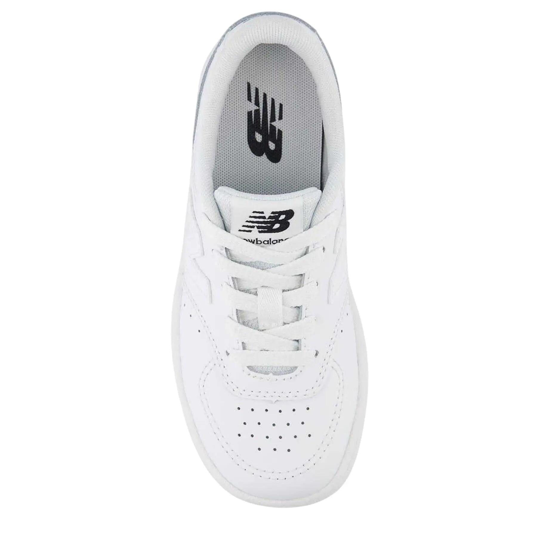 Childrens/Kids 480 Leather Flat Trainers (White) 3/3