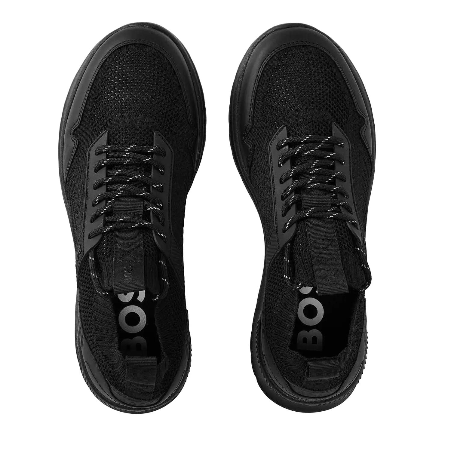 Mens Extreme Leather Low Cut Trainers (Black) 3/3