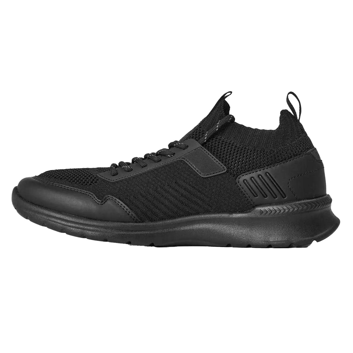 Mens Extreme Leather Low Cut Trainers (Black) 2/3