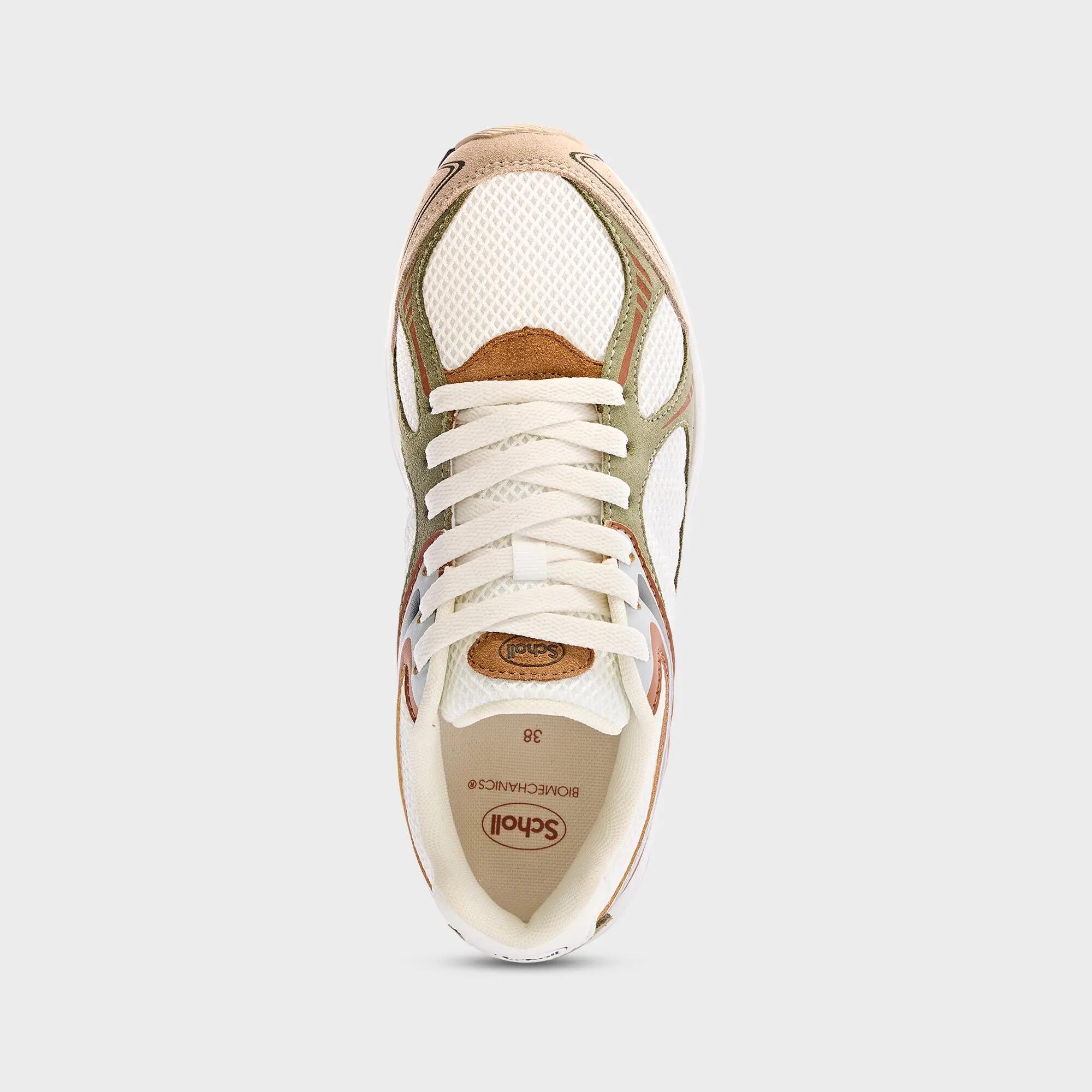 Sapatilhas Caminhada desportiva unissexo New Sprinter Branco/Caqui 3/4