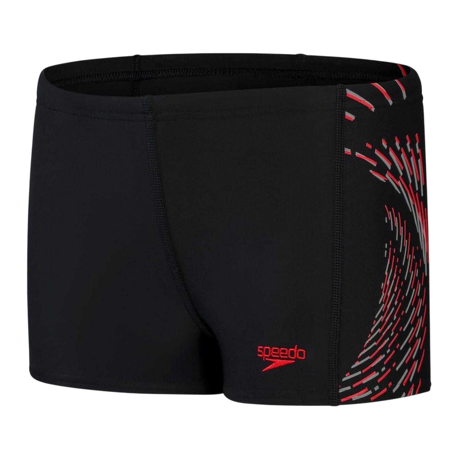 Boys Placement Lines Swim Shorts (Navy/Green) 2/4