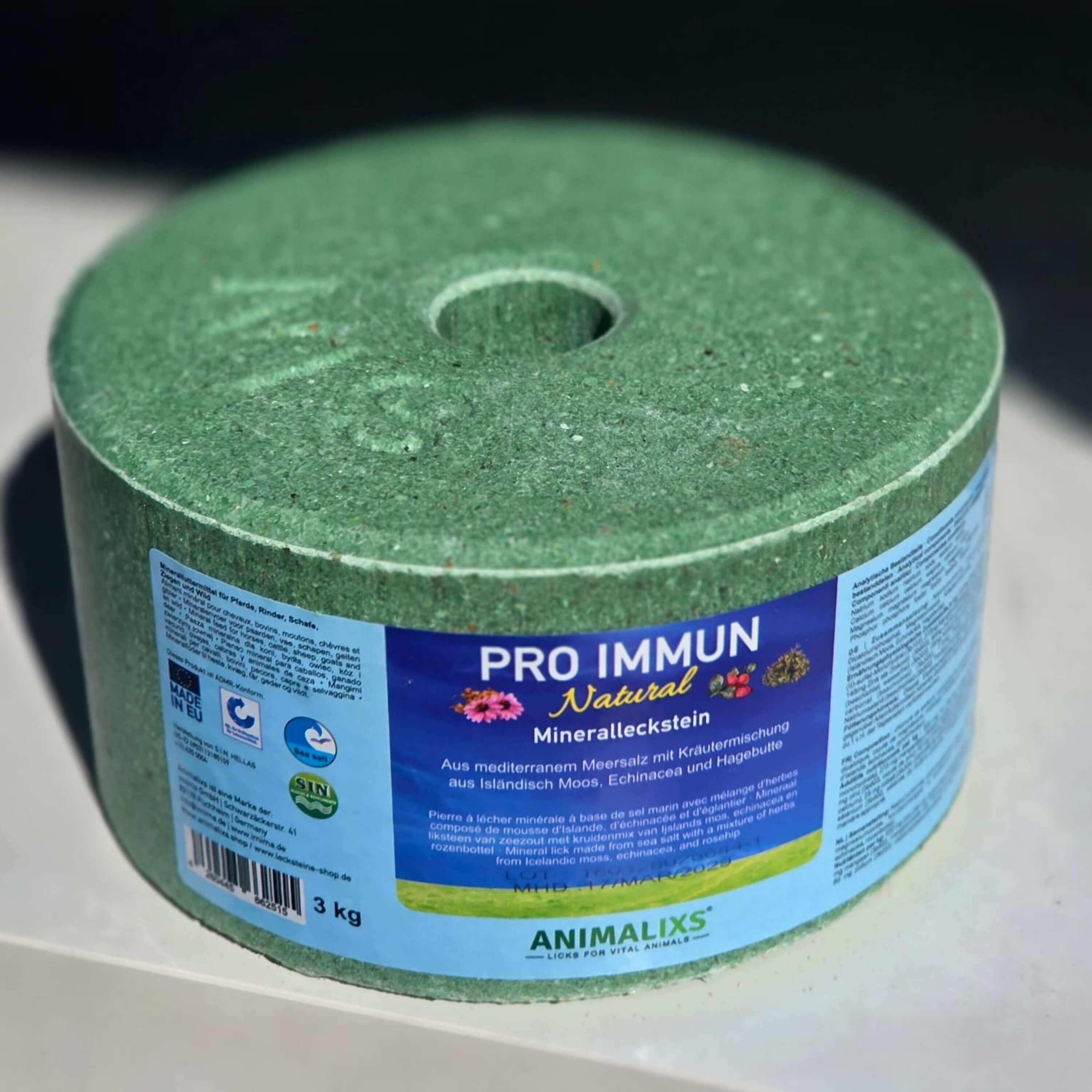 PRO IMMUN Natural Pierre à lécher minérale, set de 4x3kg 10/12