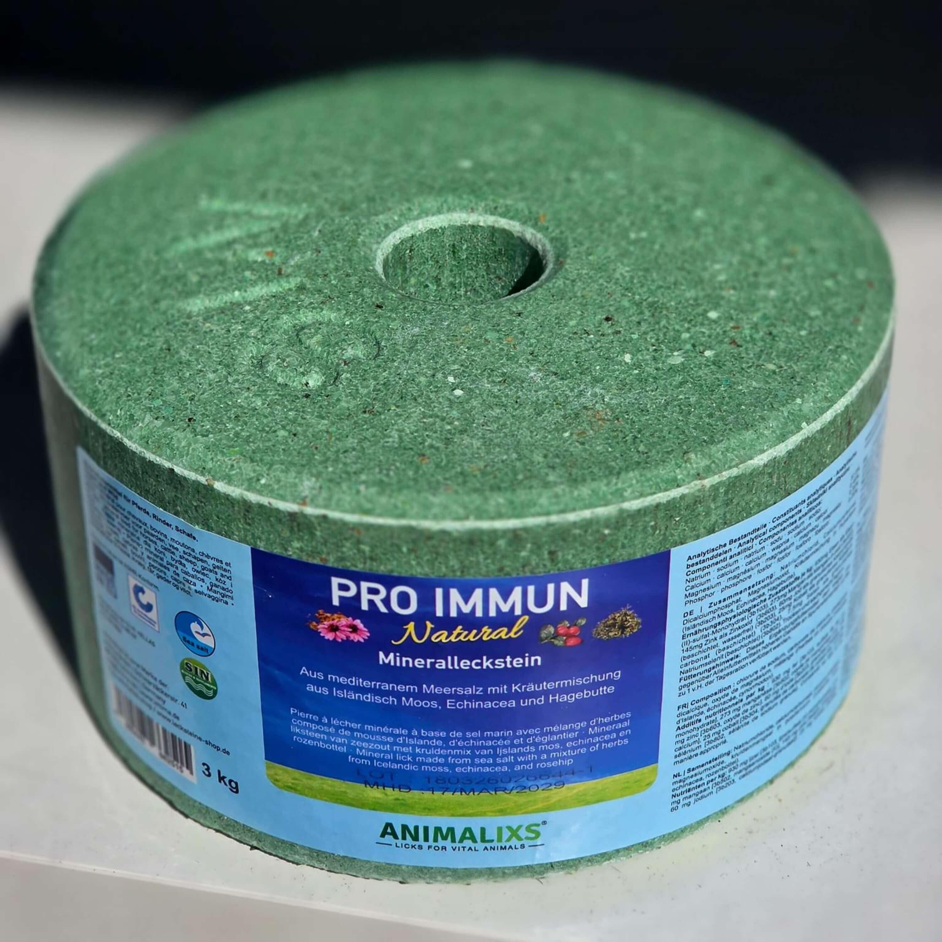 PRO IMMUN Natural Pierre à lécher minérale, set de 4x3kg 9/12