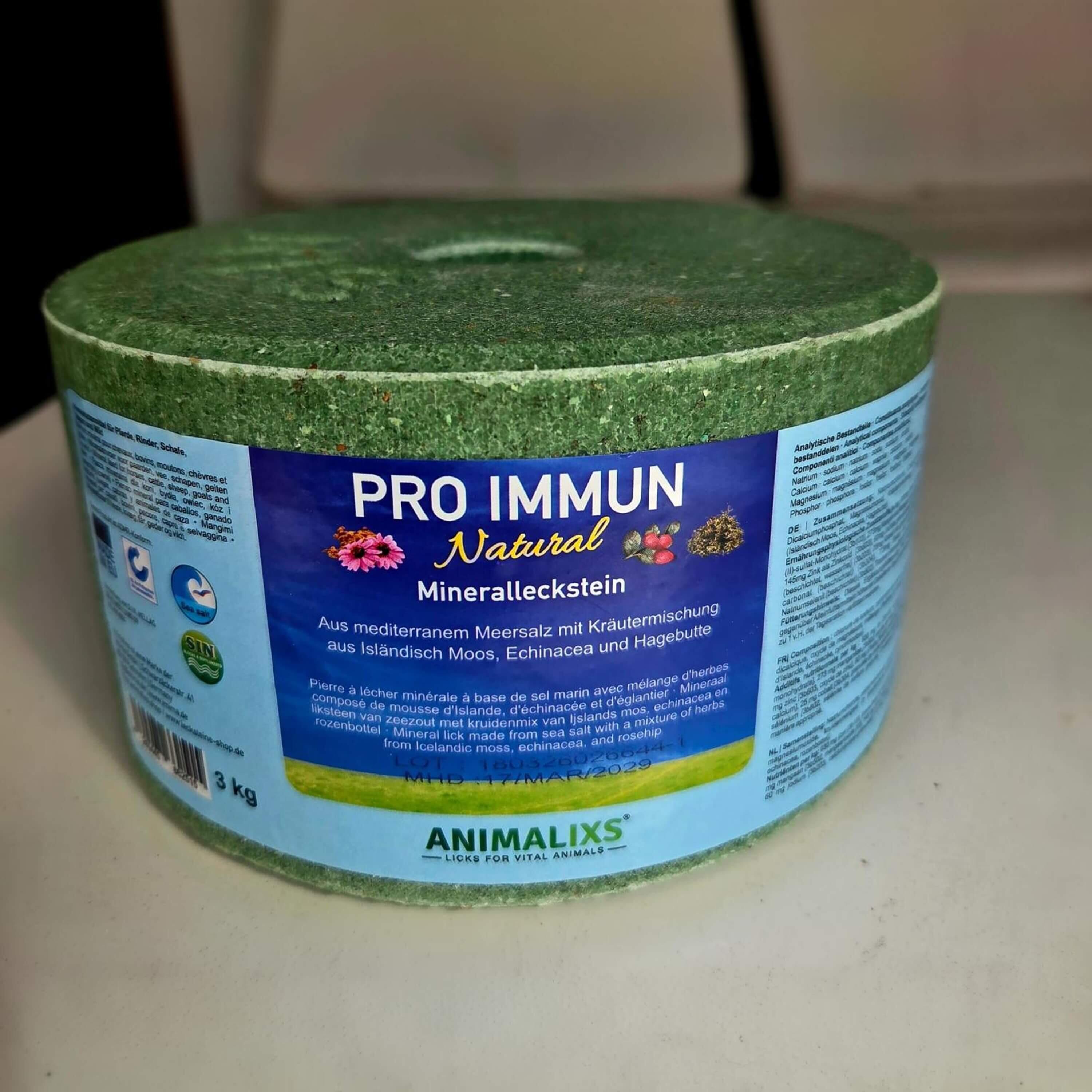 PRO IMMUN Natural Pierre à lécher minérale, set de 4x3kg 8/12