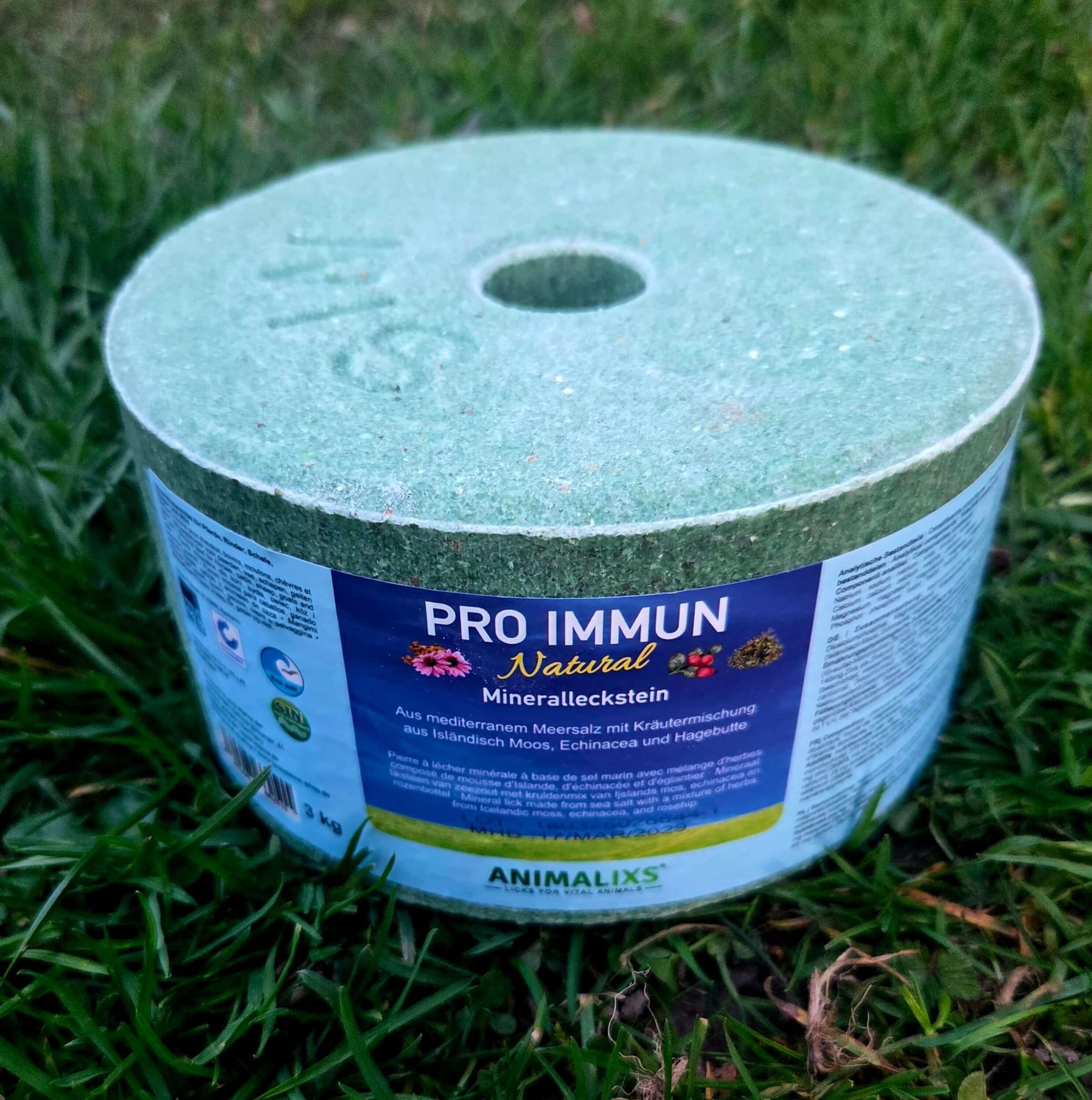 PRO IMMUN Natural Pierre à lécher minérale, set de 4x3kg 12/12