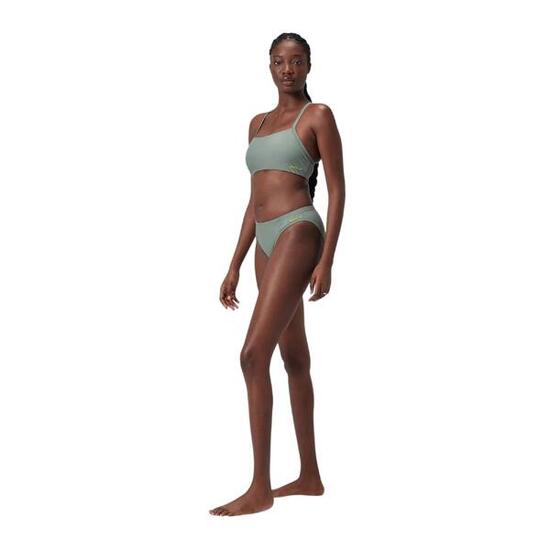 Bas De Maillot De Bain À Taille Haute Motif/style Logo Femme (Vert)