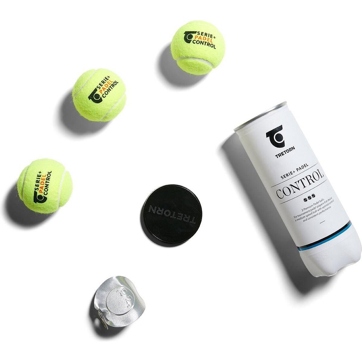Padelballen - Padel - Serie+ Control - Medium, Vochtbestendig - Geel 2/4