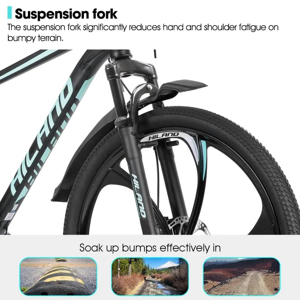 Femme Homme VTT 26 pouces 18 Vitesses Aluminium Roues 3/6 Branches 6/7
