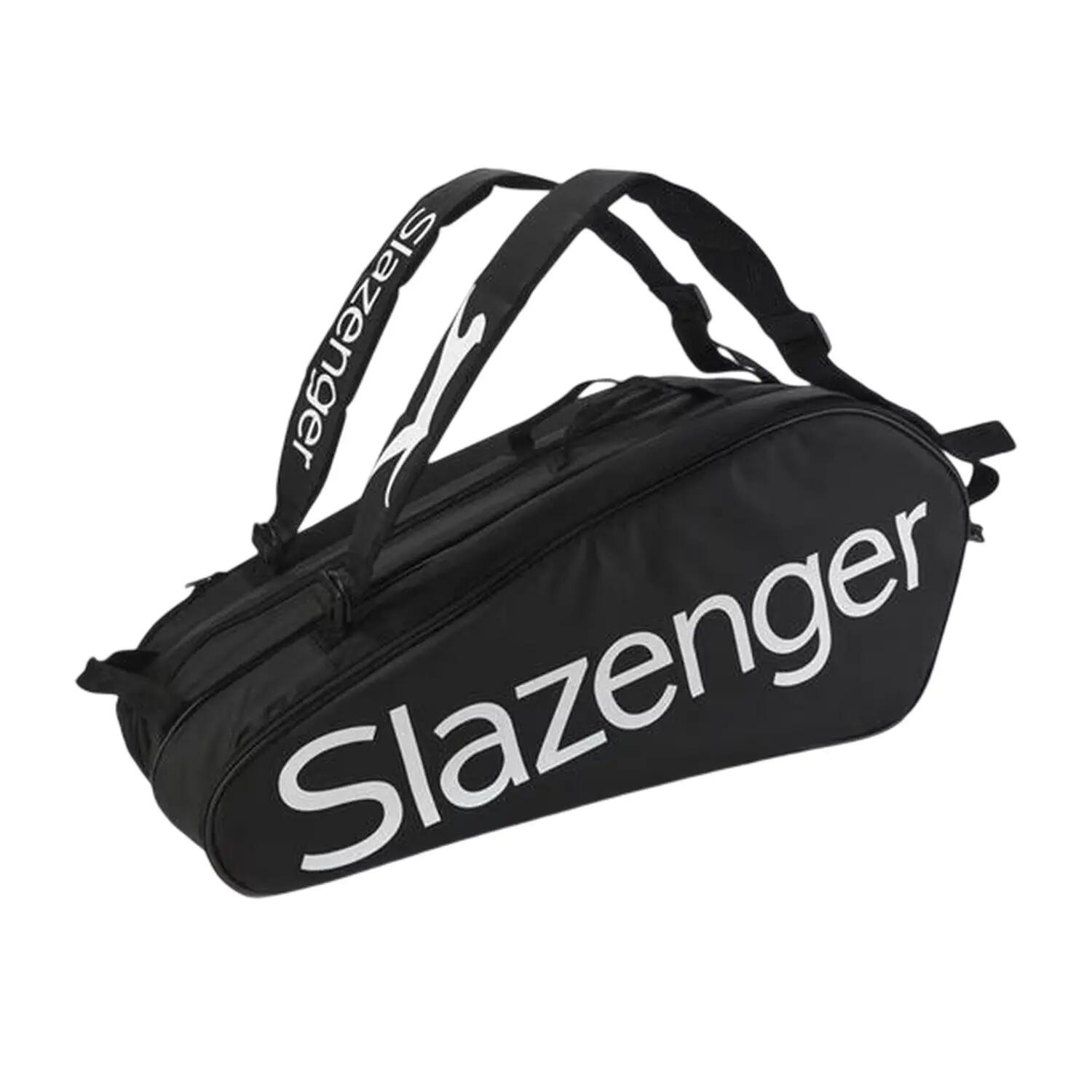 "Slaz 6" Schlägertasche, Tennis Damen und Herren Schwarz Einheitsgröße 2/5