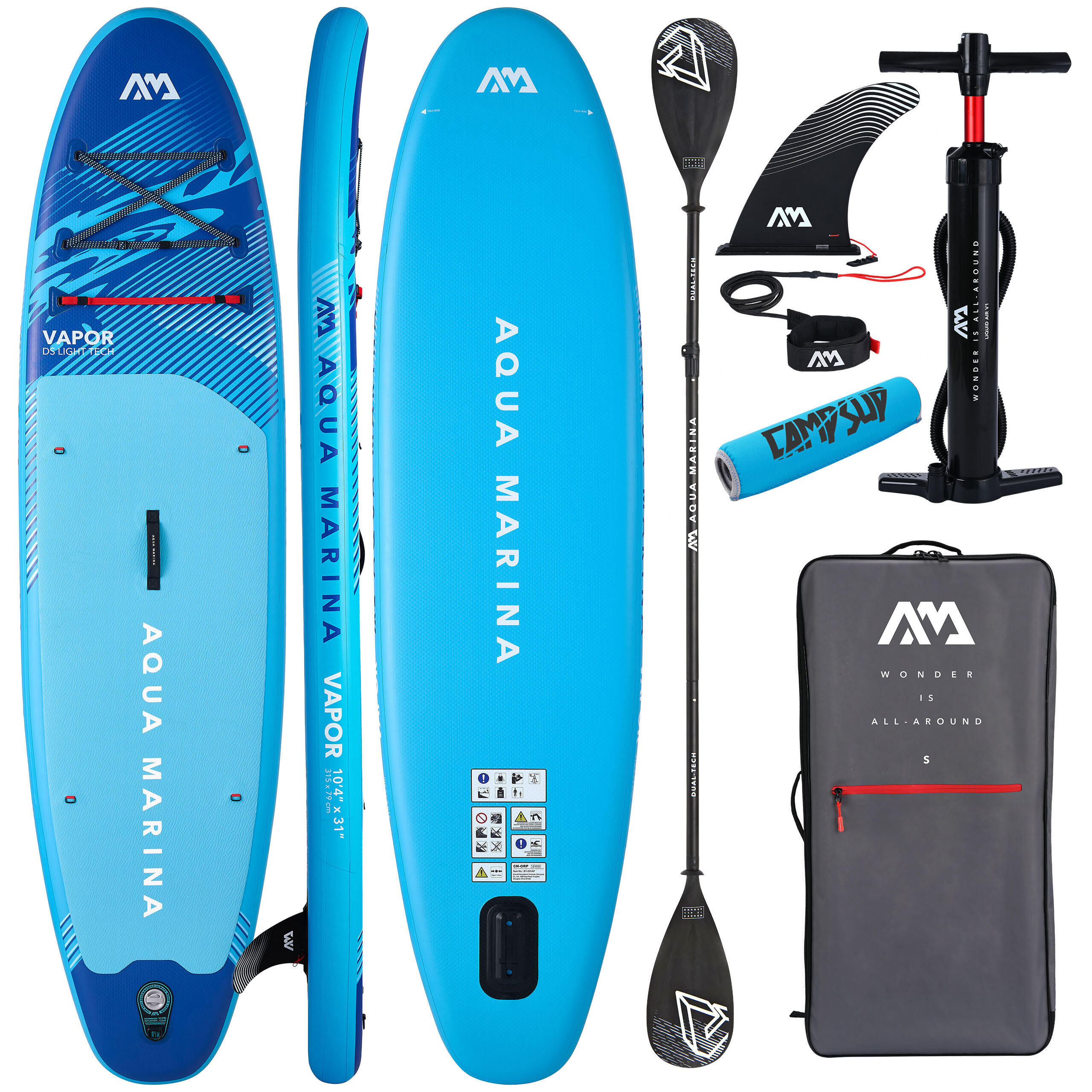 AQUA MARINA Nafukovací SUP Vapor 10'4" 2026 + KAJAKOVÉ PÁDLO + BÓJKA