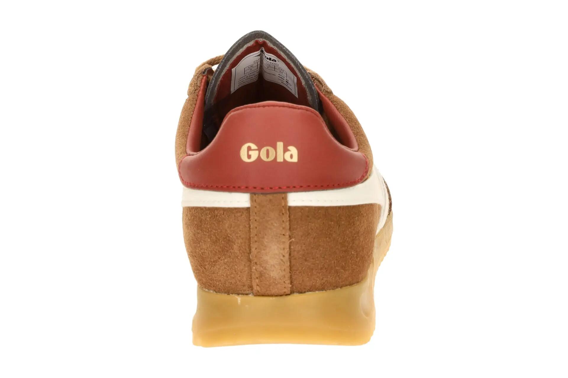 Gola Torpedo Damen Sneakers Schuhe braun rot Velour CLB761 5/7