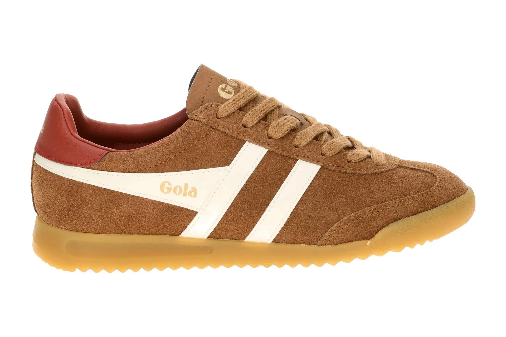 Gola Torpedo Damen Sneakers Schuhe braun rot Velour CLB761 2/7