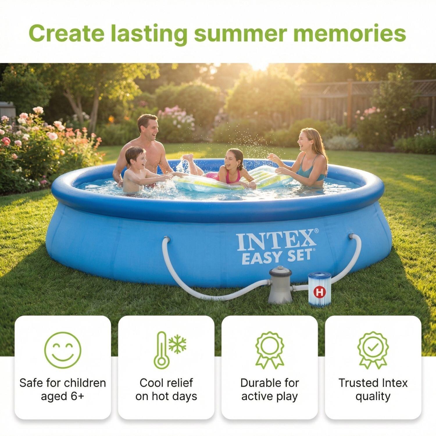 INTEX Piscina Easy Set Rotonda - 305x61 cm - 3-pezzi S21313 6/6
