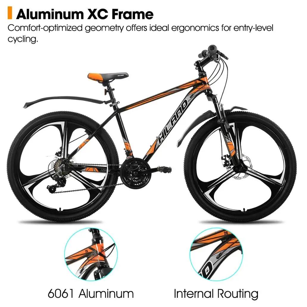Femme Homme VTT 26 pouces 18 Vitesses Aluminium Roues 3/6 Branches 3/7