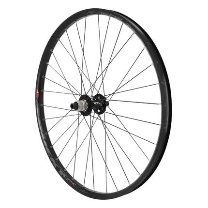 Roue arrière 6 trous moyeu axe traversant compatible VAE jante rayons Velox Truc