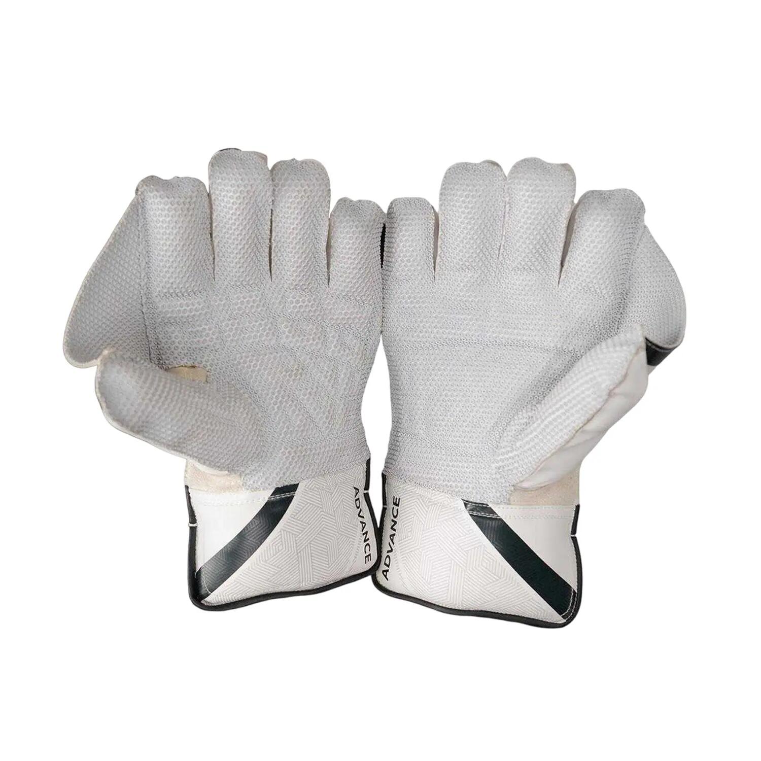 Wicket Keeper Handschuhe für , Fleece, Kricket Kinder Weiß 3/4