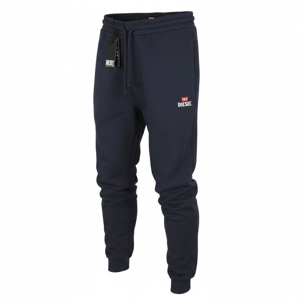 Pantalon survêtement - homme - coton, cordon, logo - bleu foncé 1/1