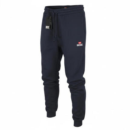 Pantalon survêtement - homme - coton, cordon, logo - bleu foncé