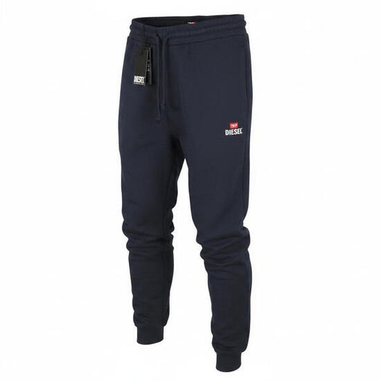 Pantalon survêtement - homme - coton, cordon, logo - bleu foncé