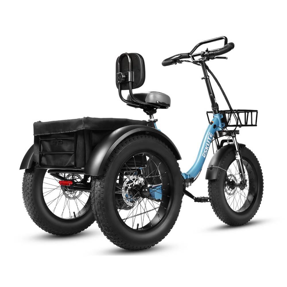 T302 Pro triciclo elettrico adulti, batteria 48V20.8Ah, pneumatici 20×4.0". 5/7