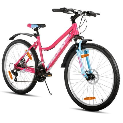 Dames MTB Mountainbike 26 inch 18V Lage Instap Vering Gamille