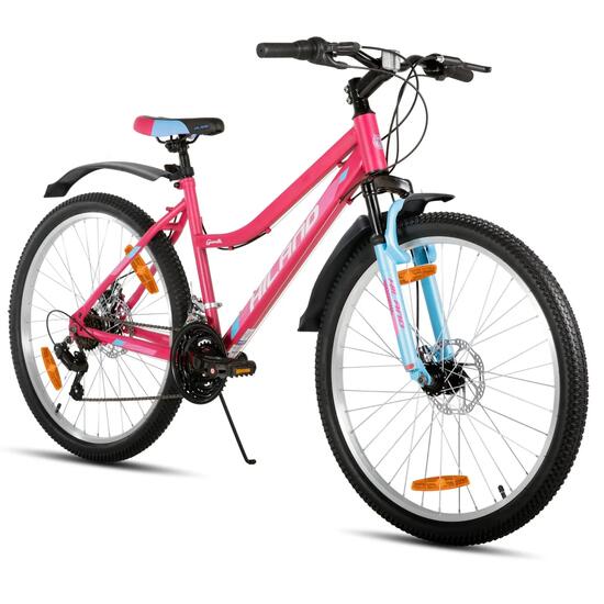 Dames MTB Mountainbike 26 inch 18V Lage Instap Vering Gamille