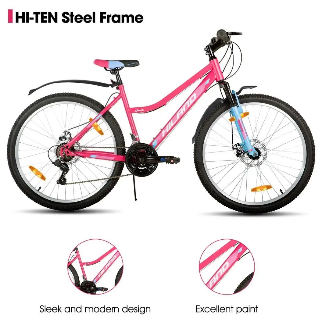 Dames MTB Mountainbike 26 inch 18V Lage Instap Vering Gamille 3/5