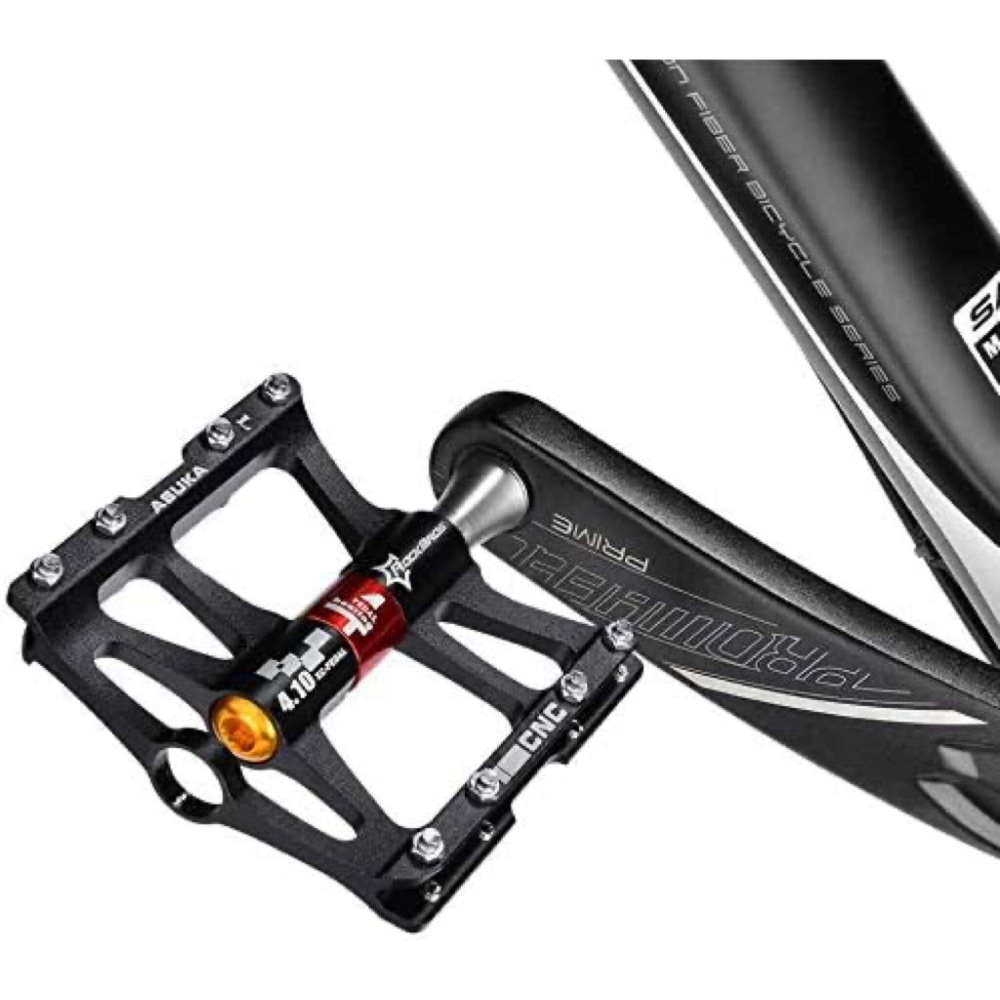 Fahrradpedale CNC-Aluminium 4-fach Kugellager rutschfest für MTB Rennrad 6/6