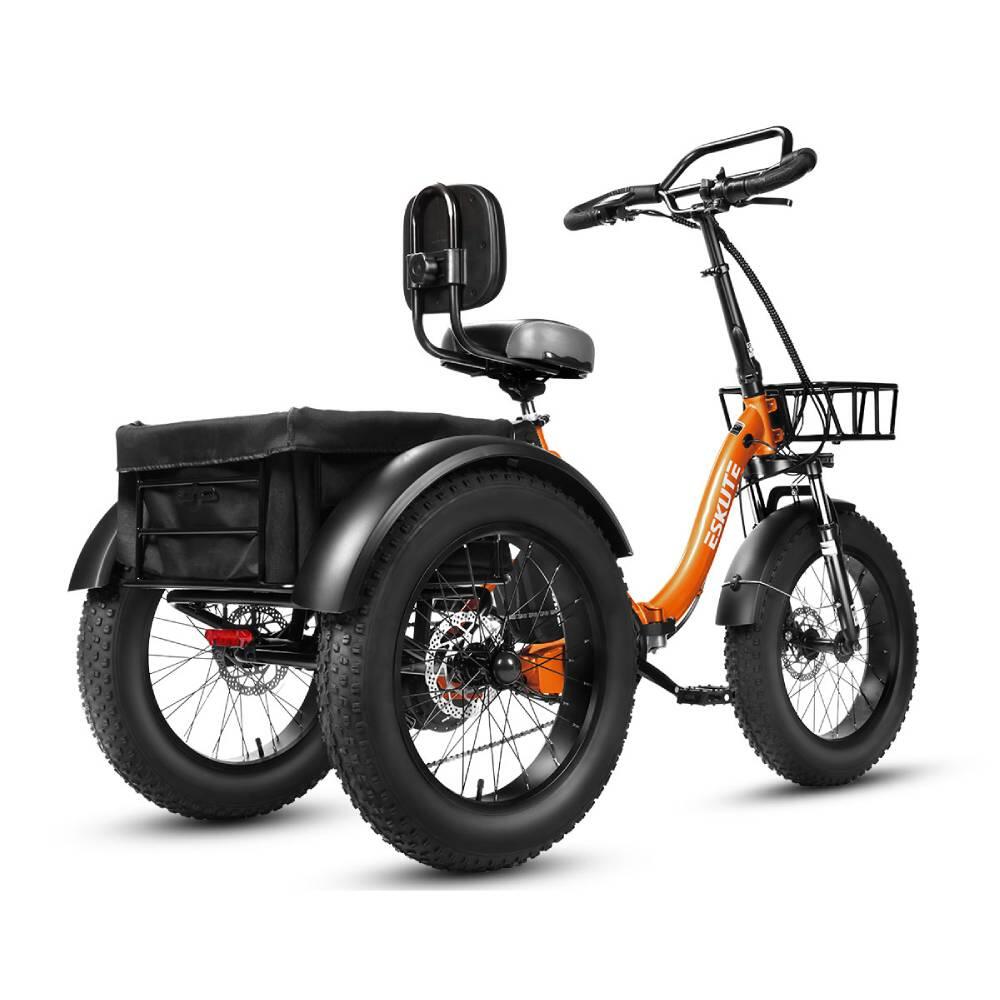 T302 Pro triciclo elettrico adulti, batteria 48V20.8Ah, pneumatici 20×4.0". 2/3