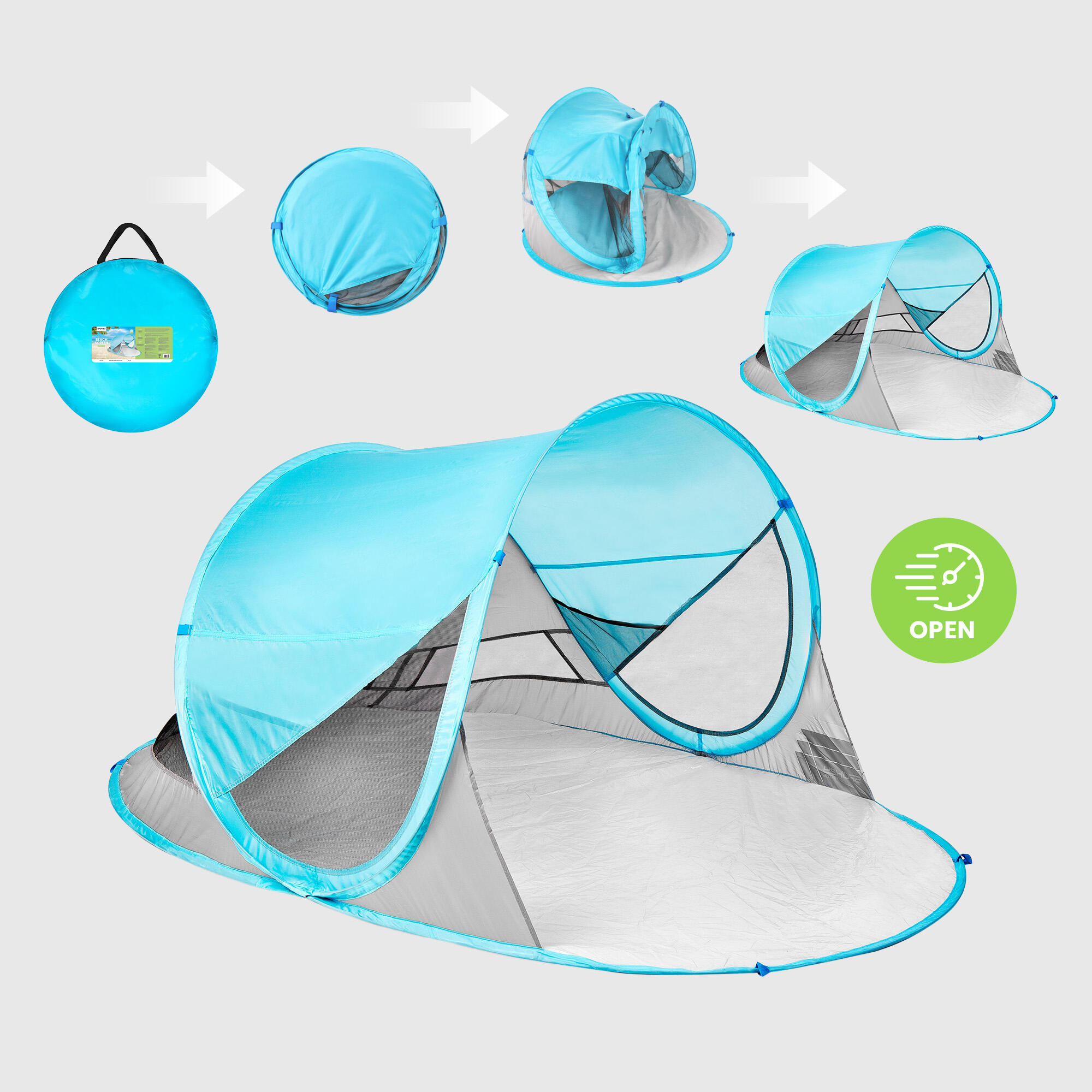 Stratus strandtent blauw 200x120 cm 3/14