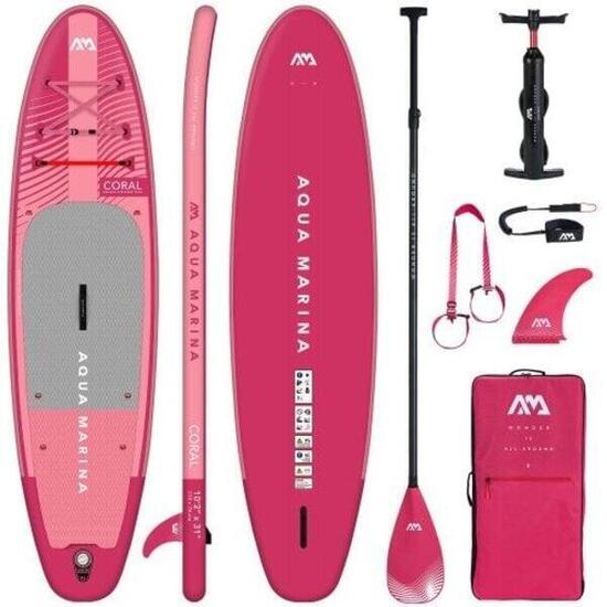 PADDLE GONFLABLE AQUA MARINA CORAL 10.2 RASPBERRY