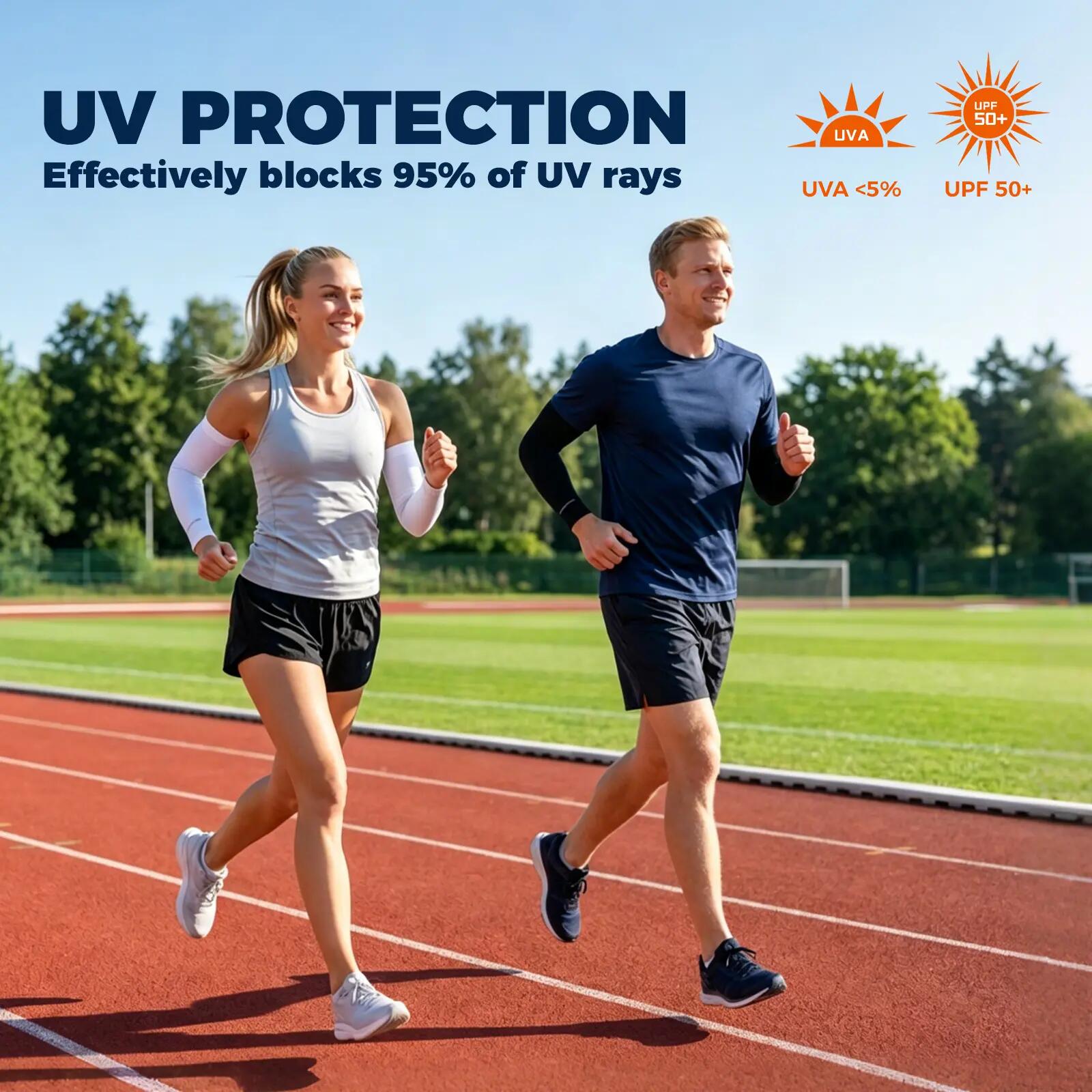 UV-Schutz Arm Sleeves elastisch atmungsaktiv für Fahrrad Laufen Angeln 3/6